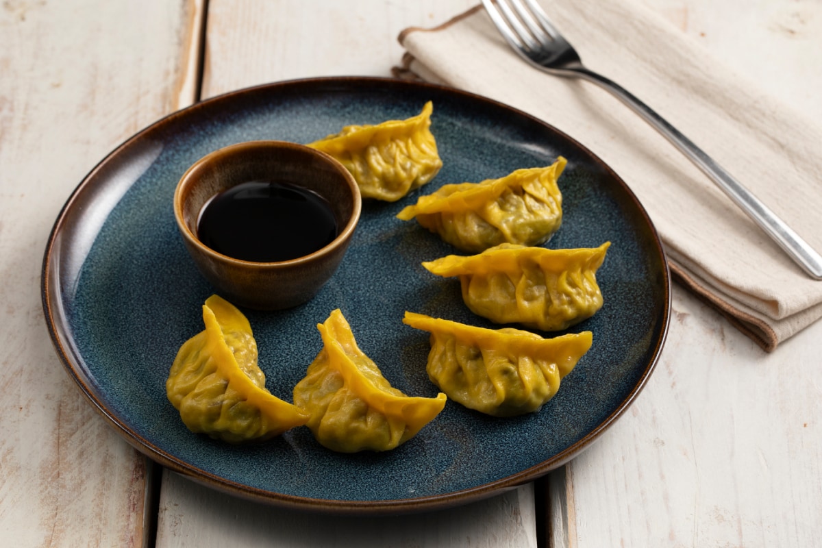 Gyoza al azafrán