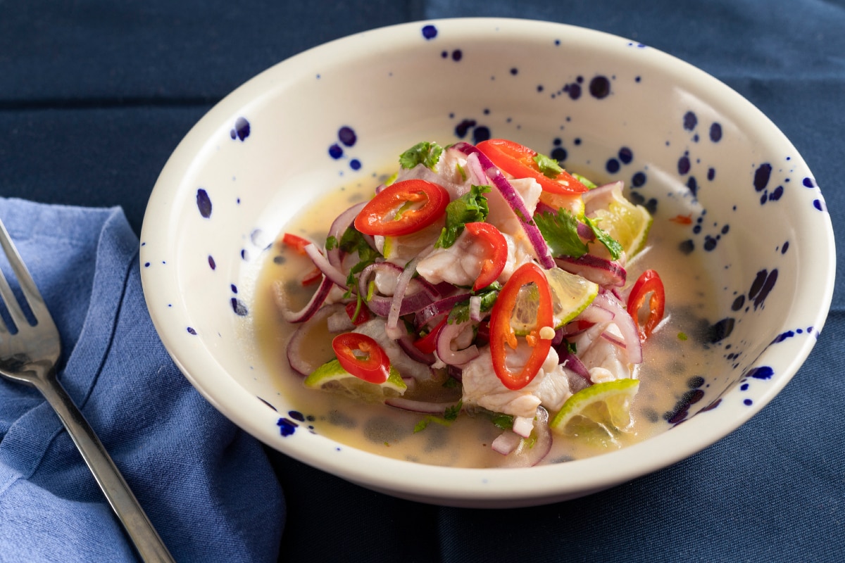 Ceviche de lubina