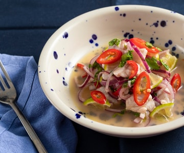 Ceviche de lubina