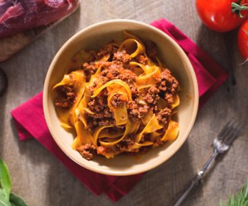 Pappardelle con ragú de jabalí