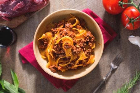 Pappardelle con ragú de jabalí