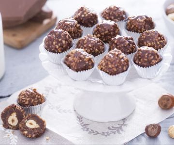 Pralinés de chocolate y avellanas