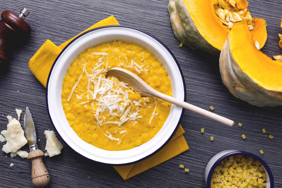 Sopa de calabaza a la milanesa