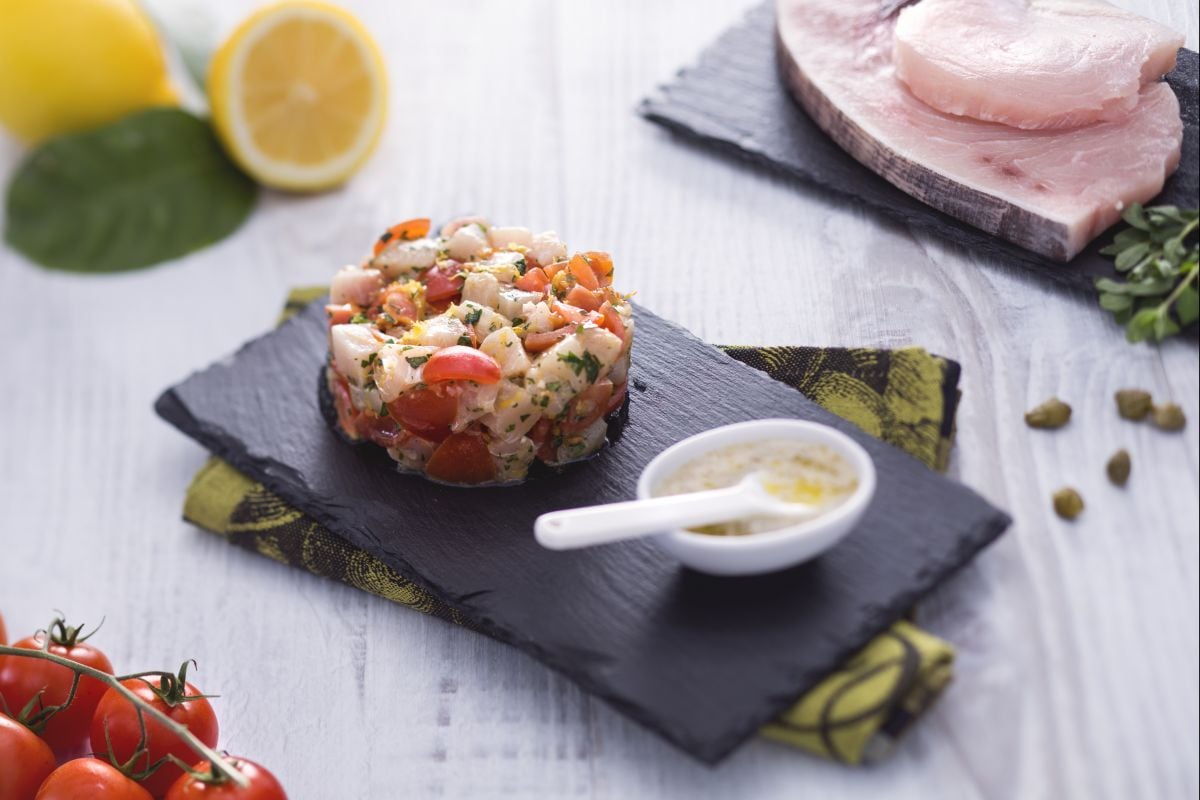Tartar mediterránea de pez espada