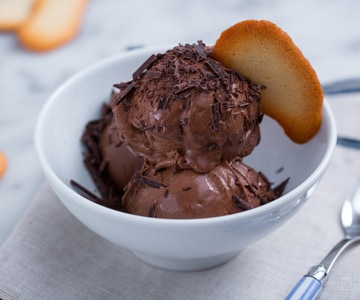 Helado de chocolate