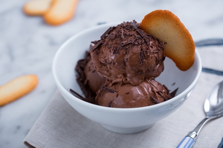 Helado de chocolate