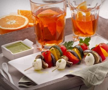 Brochetas de verduras a la parrilla