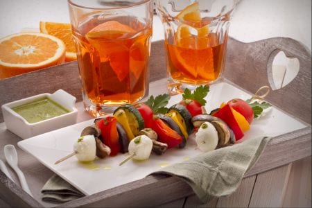 Brochetas de verduras a la parrilla
