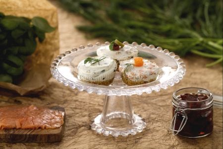 Cheesecake saladas con hierbas