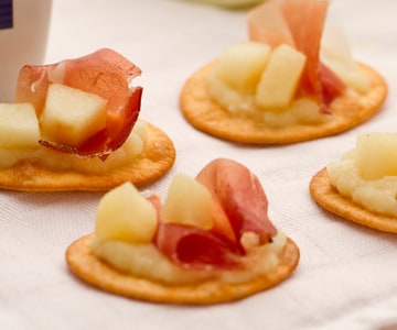 Spianatine con manzanas y speck