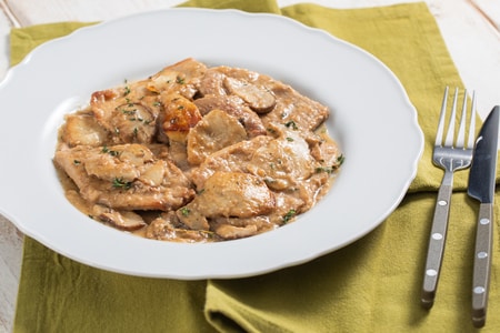 Escalopes con setas porcini