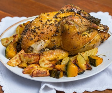 Gallina de Guinea al horno