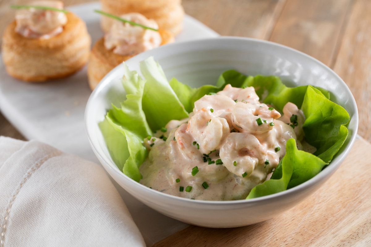 Gambas en salsa rosa