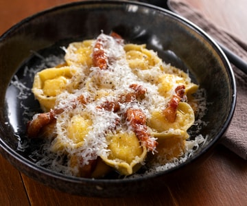 Tortelli a la carbonara