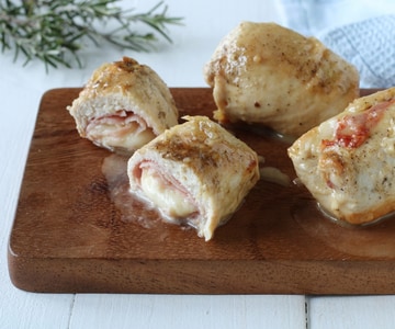 Rollitos de pollo en sartén