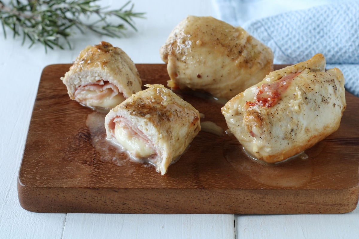 Rollitos de pollo en sartén