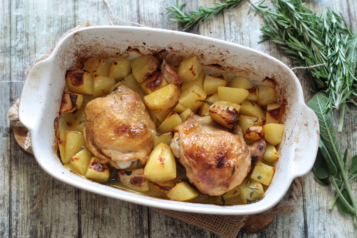 Muslos de pollo al horno