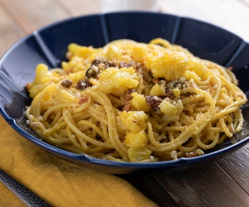 Pasta coliflor y azafrán