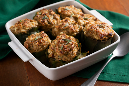 Alcachofas rellenas vegetarianas