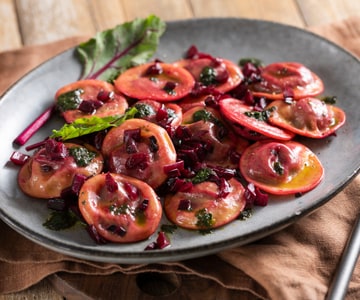 Ravioles de remolacha