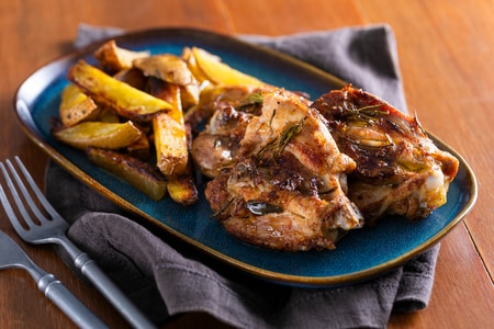 Muslos de pollo en freidora de aire