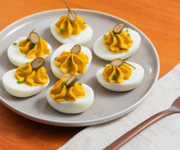 Huevos rellenos de atún de la abuela