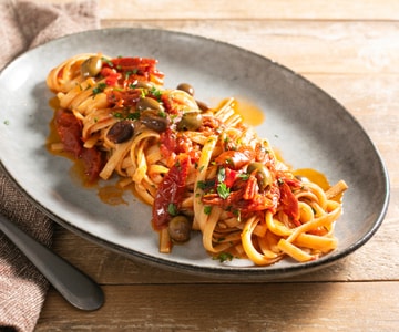 Pasta con tomate seco