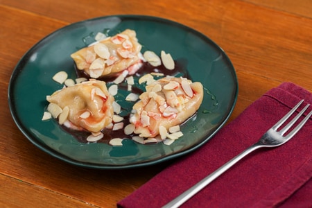 Vareniki con cerezas