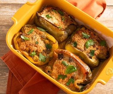 Pimientos rellenos sin carne