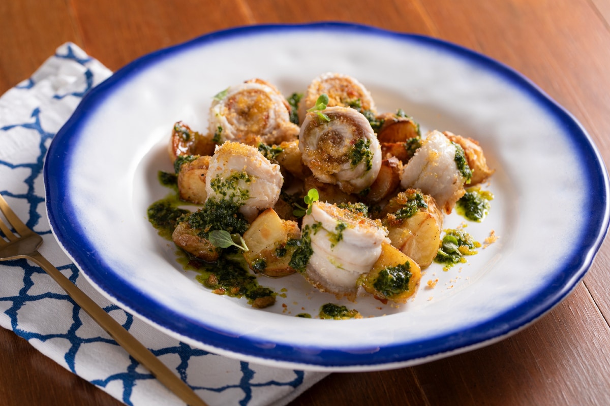 Rollitos de lenguado al horno