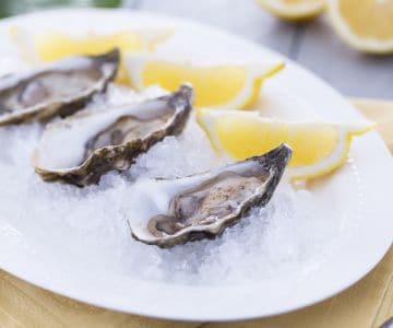 Ostras limón y pimienta