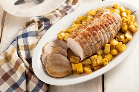 Asado de ternera al horno con patatas