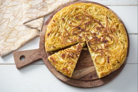 Tortilla de espaguetis