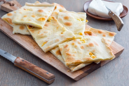 Focaccia con queso (de Recco)