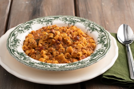 Pasta y lentejas