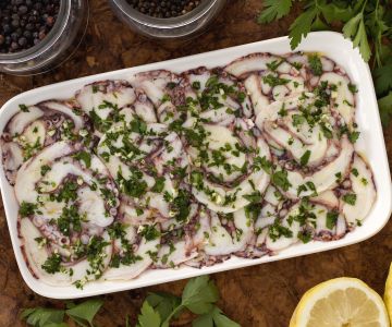 Carpaccio de pulpo