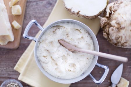 Puré de apionabo a la nata