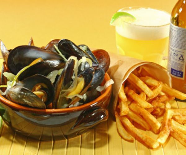 Mejillones a la cerveza blanca