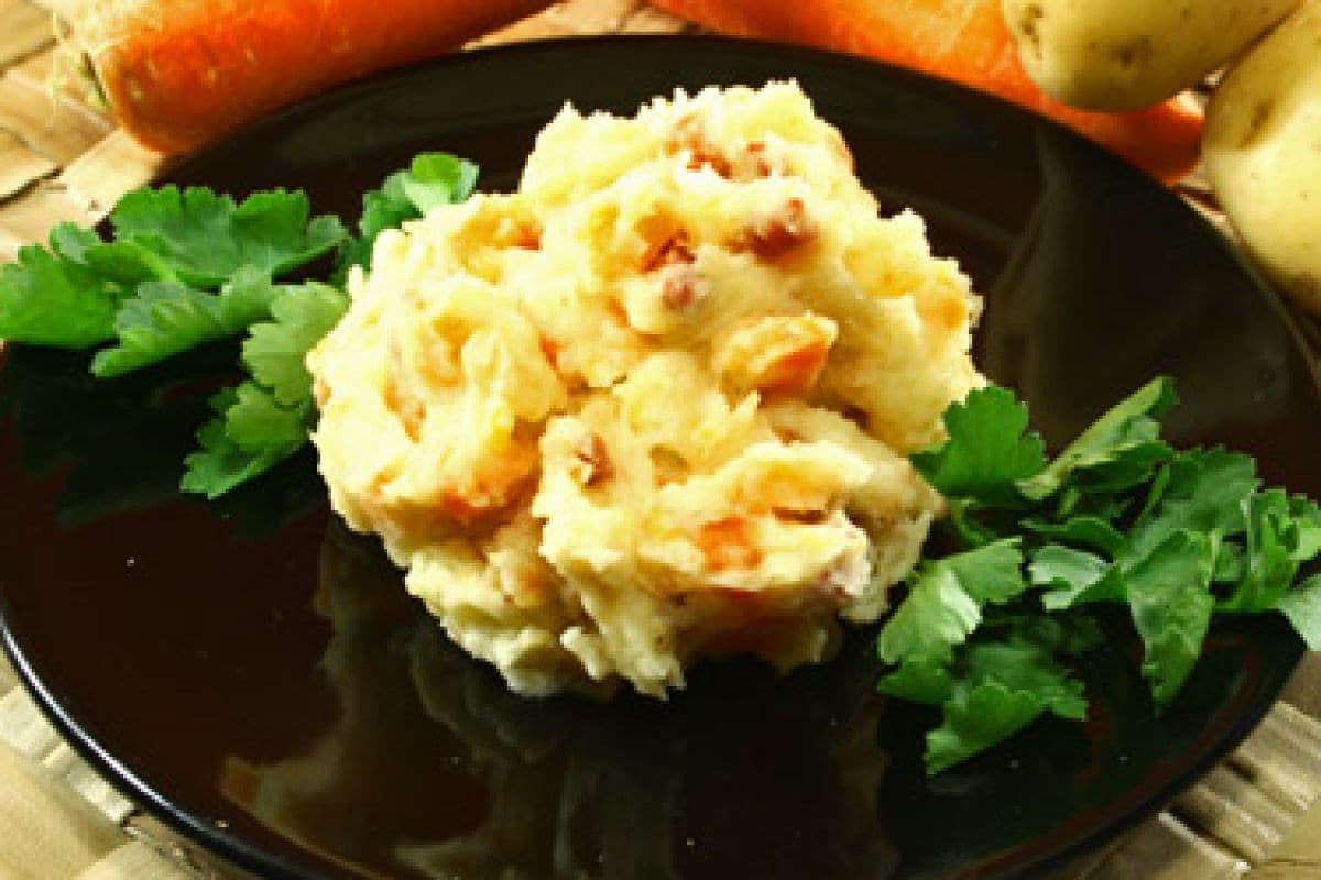 Stoemp belga con zanahorias