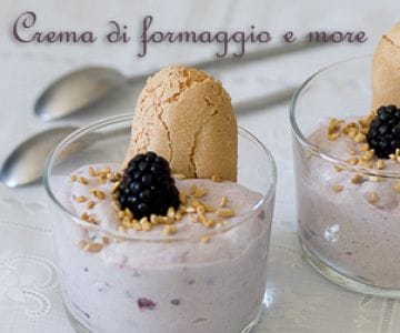Crema de queso con moras