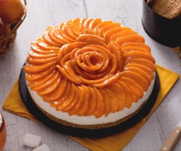 Tarta fría de albaricoques