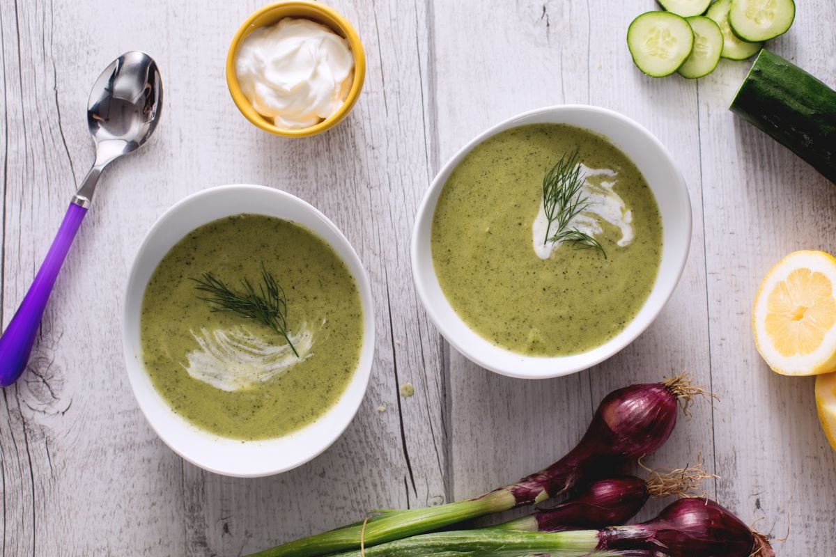 Crema de pepinos y yogur