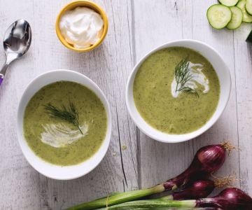 Crema de pepinos y yogur