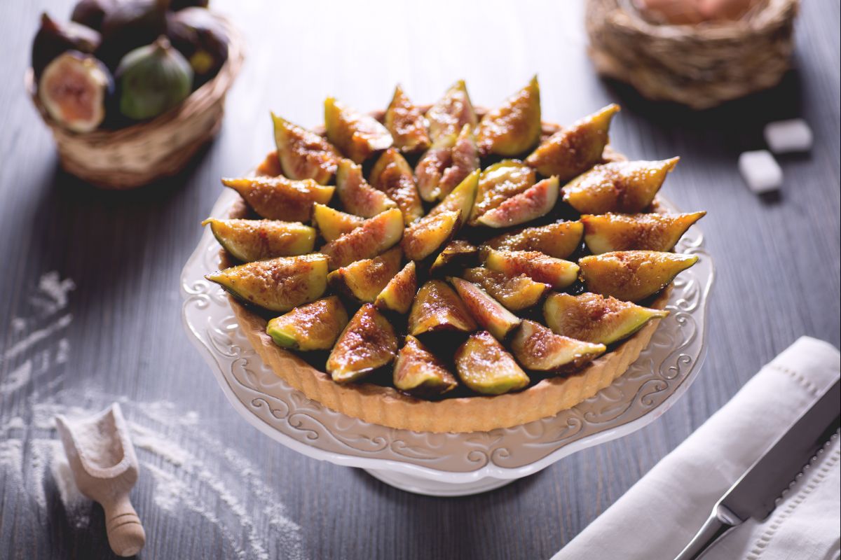 Tarta de higos caramelizados