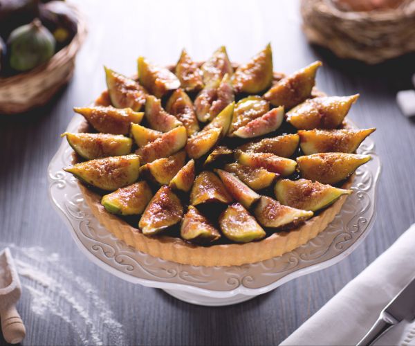 Tarta de higos caramelizados