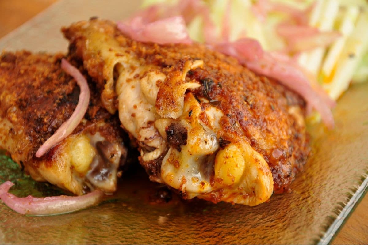 Rustichella de pollo en costra de Pan Brioche