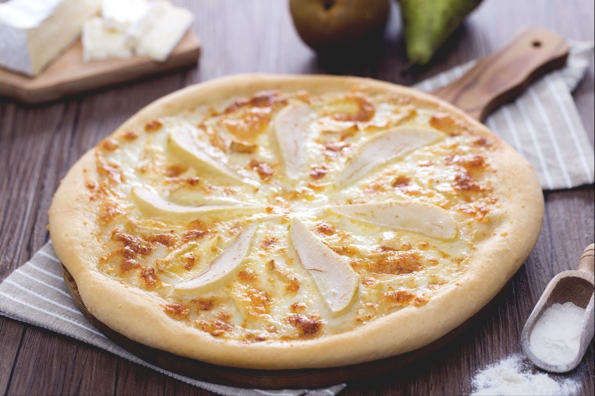 Pizza peras y brie