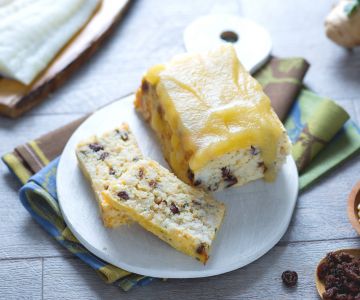Terrina de bacalao con salsa de manzanas