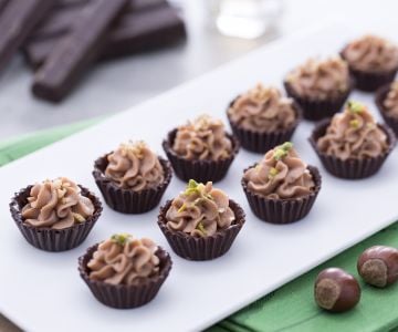 Bombones de chocolate negro con crema de mascarpone