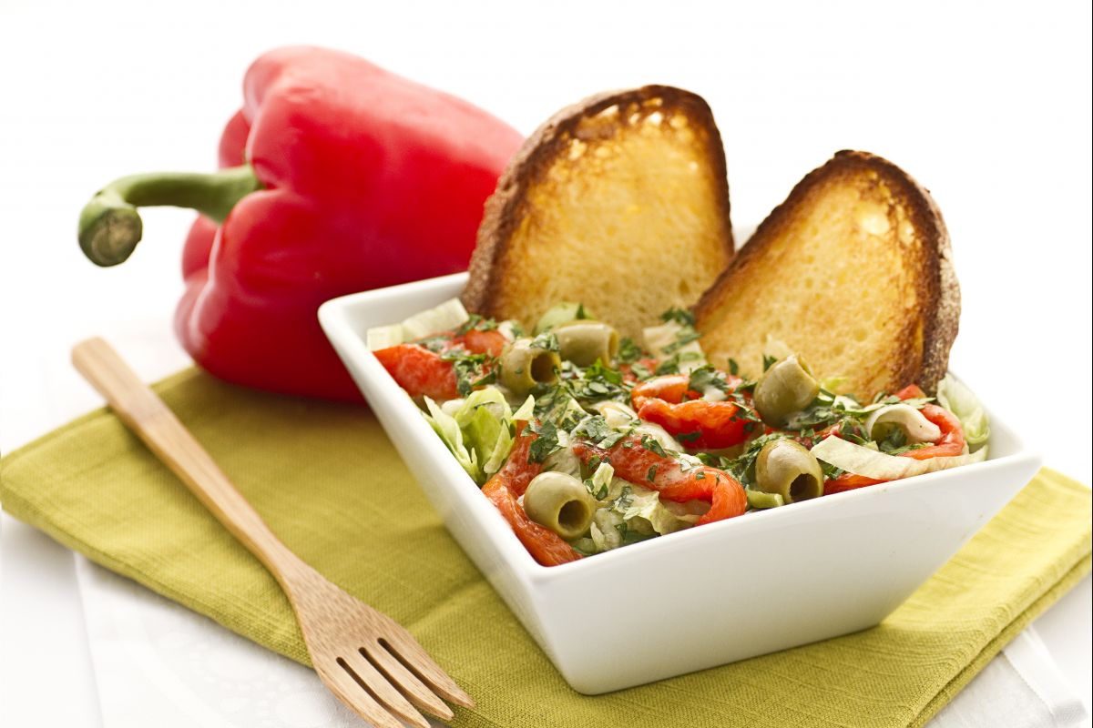 Ensalada de apio y pimientos